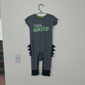 NWOT Adorable Cat & Jack Little Monster short sleeve Romper.